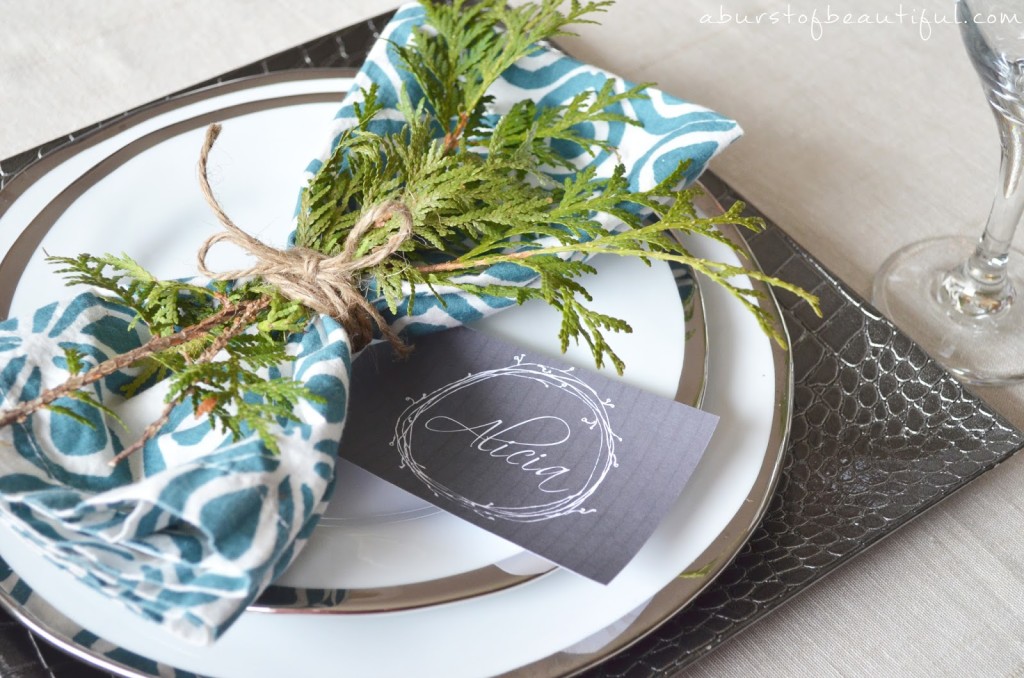 A Wintry Christmas Tablescape