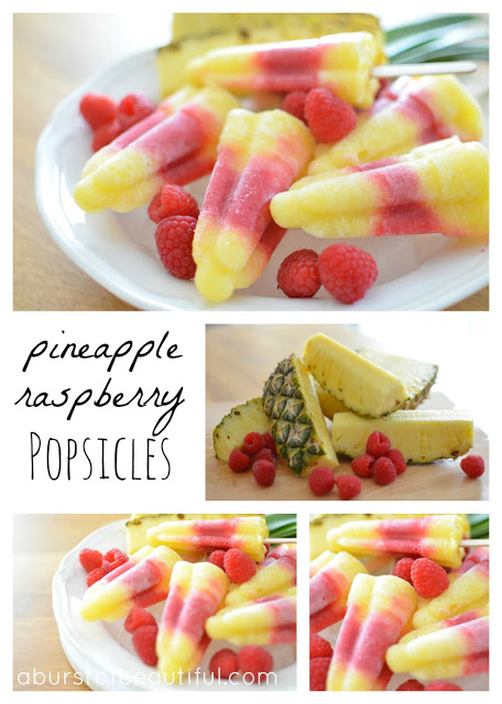 Pineapple Raspberry Popsicles