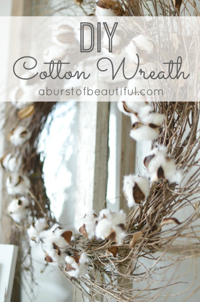DIY Fall Cotton Wreath
